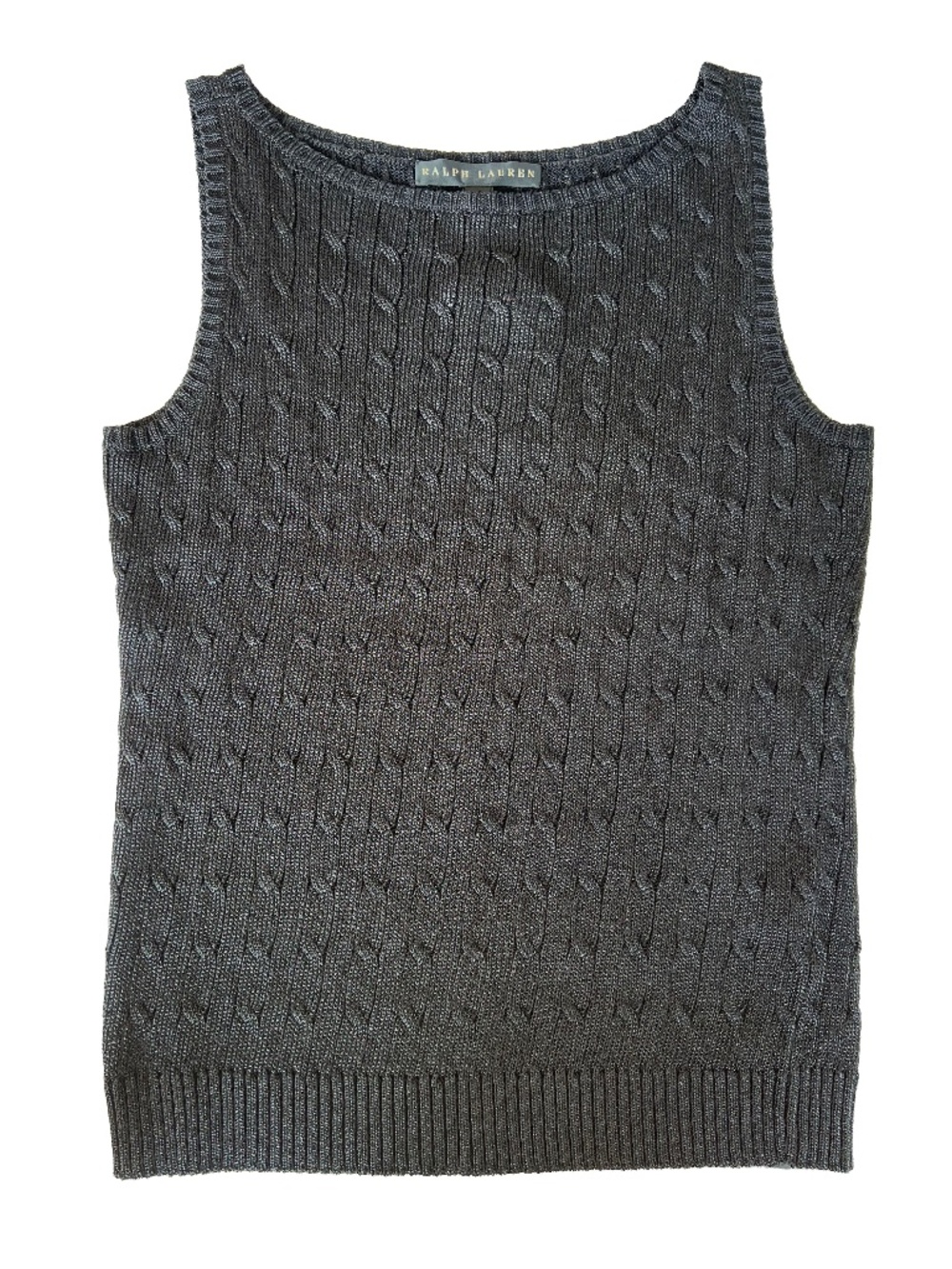 Ralph Lauren Black Label Caple Kint Sleeveless Sweater w/Metallic Fiber / NWT